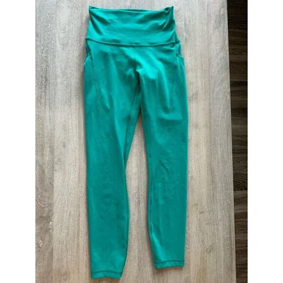 Lululemon Wunder Train High-Rise Tight with Pockets 25" Kelly Green Size 4 - Picture 3 of 6
